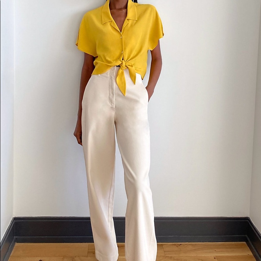 Wilfred Free Tie blouse in WHITE